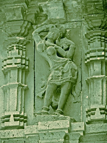 Escultura Arruinada Templo Mahalaxmi Kolhapur Maharashtra India —  Fotos de Stock