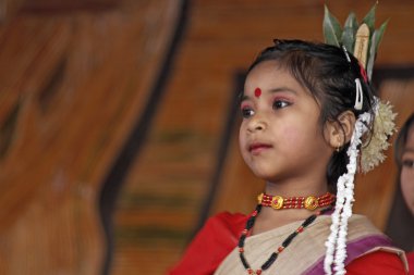 Bihu, Assamese Tribes Namdapha eko kültür festivalinde Geleneksel Bihu Dans performans, Miao, Arunachal Pradesh, Hindistan