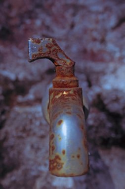Old, Broken, water tap