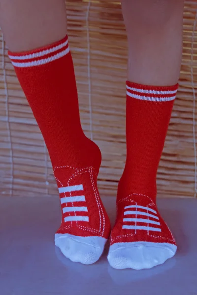 Small Girl Wearing Socks