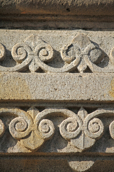 Floral Stone carving at Sangameshwar Temple near Saswad, Maharas