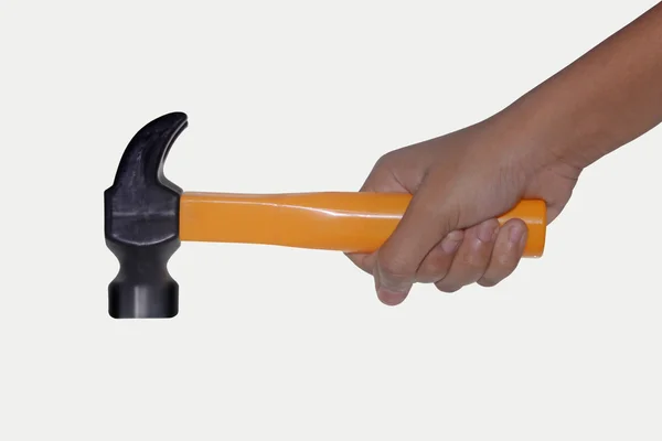 Arbeitswerkzeug, Hammer in menschlicher Hand — Stockfoto