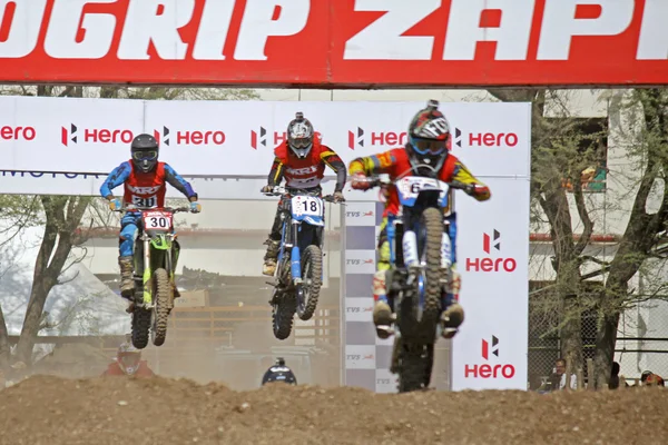 Supercross, Dirt Track Corrida de Motos — Fotografia de Stock