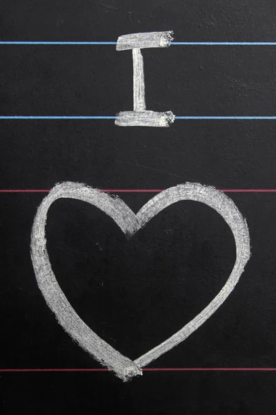 I Love You. Handwritten message on a chalkboard — Stock Photo, Image