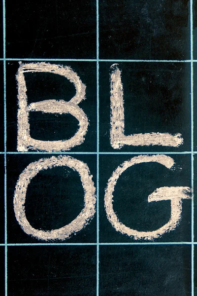 Blog word handwritten on a blackboard — Stock Photo, Image