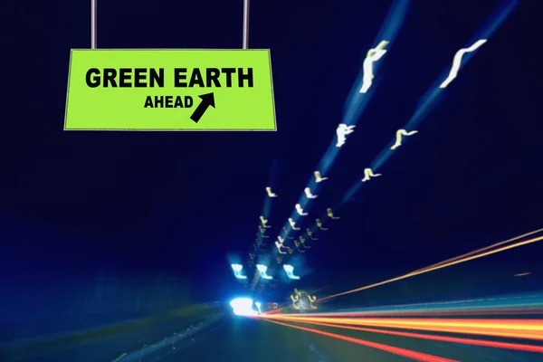 Green earth Ahead Concept — Stock Photo, Image