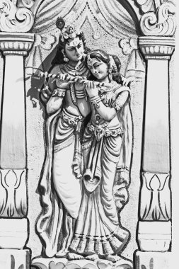 Radha Krishna'nın heykel