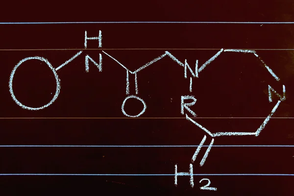 Dibujo de fórmula química en pizarra — Foto de Stock