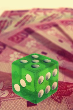 para arka planda, iş kavramı zar