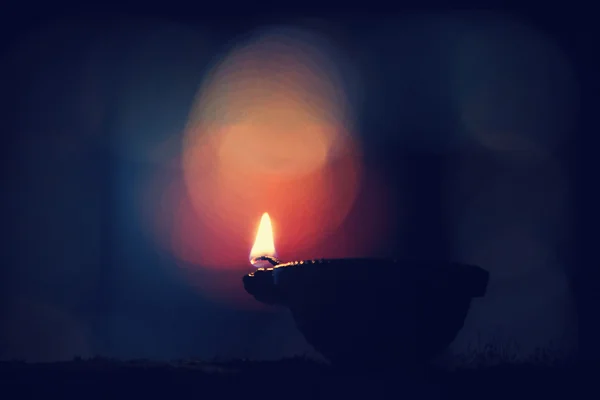 ディワリ祭、インドのオイルランプ. — ストック写真