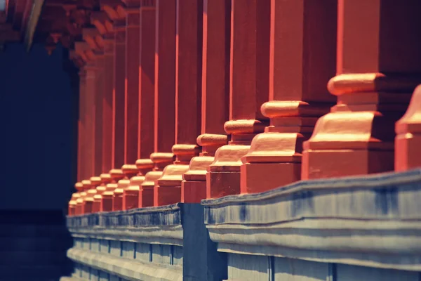 Designed Pillars at Shrinath Mhaskoba Temple, Kodit, Sasvad, Mah — Stock Photo, Image