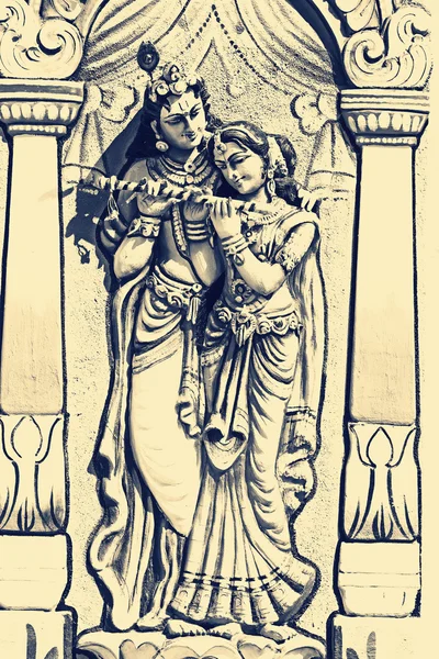 Sculptuur van Radha Krishna — Stockfoto