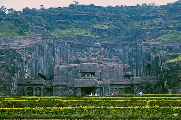 Caverna número 16. Templo de Kailas, cavernas de Ellora, Aurangabad, Maharas — Fotografia de Stock