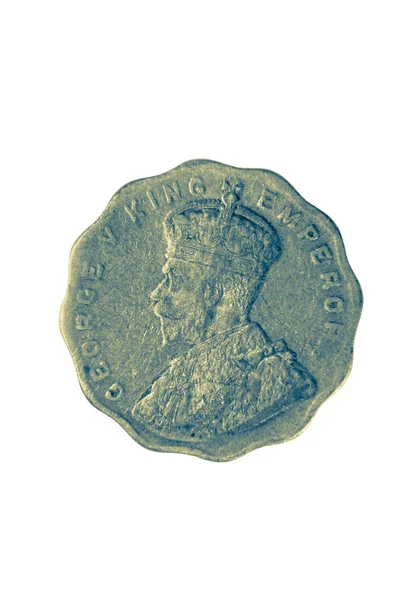 Een kwart anna van George V koning keizer één Anna India 1936 Co — Stockfoto