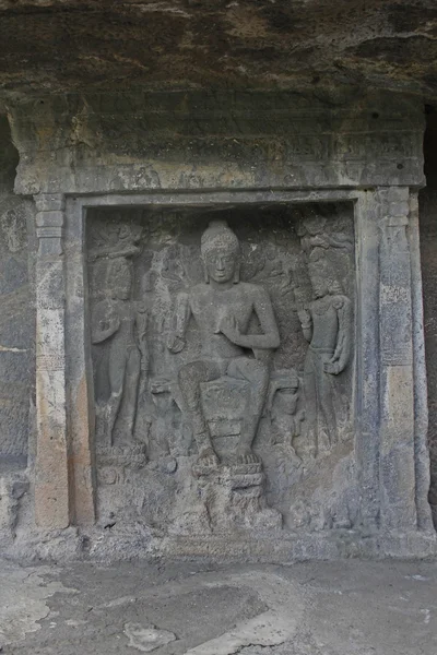 Tallado exterior, Cueva Ajanta No. 26, Ajanta, Aurangabad, Mahara —  Fotos de Stock