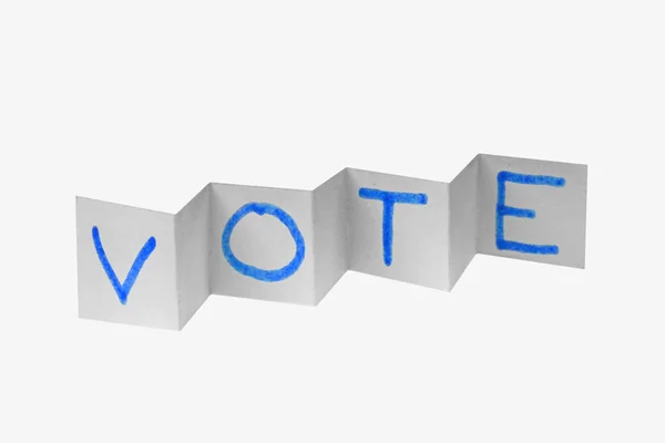 Ψηφοφορία λέξη γραμμένο σε χαρτί — Φωτογραφία Αρχείου