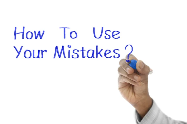 如何使用你的错误 ? — 图库照片
