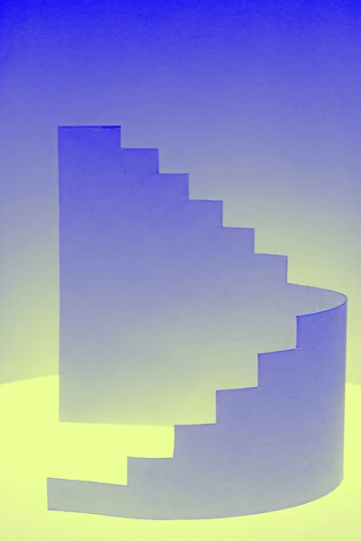 Paper composition with stairs side view — Stock Photo, Image