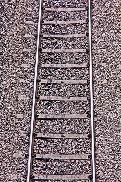 Close-Up de uma linha férrea — Fotografia de Stock