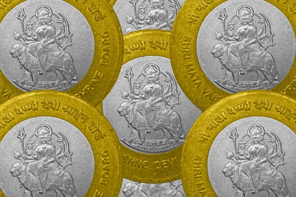 Monedas indias de diez rupias —  Fotos de Stock
