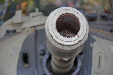 The M48 Patton Tank of the Pakistan Army used in Indo-Pakistani War of 1965, Cannon in a Garden, Pune, Maharashtra, India