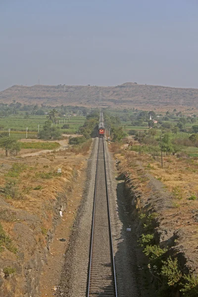 Train Railroad Track Ramdarya Pune Maharashtra Índia — Fotografia de Stock