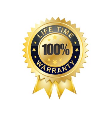 100 Life Time Warranty clipart