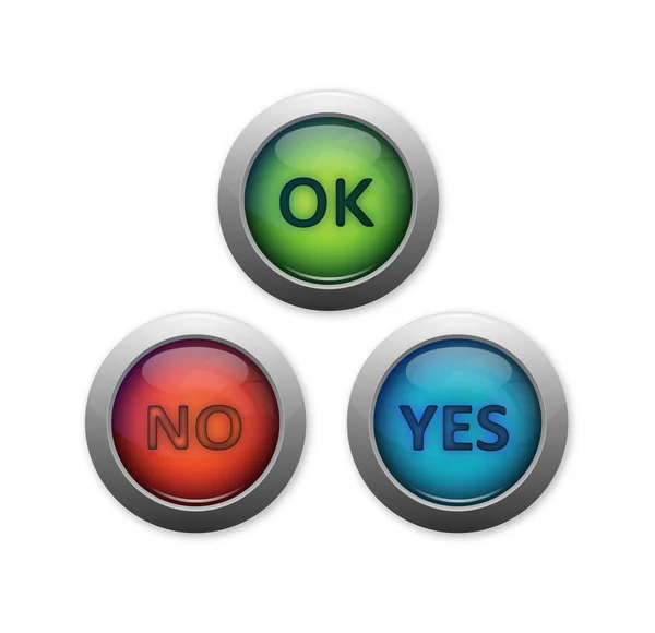 Yes No Button — Stock Vector