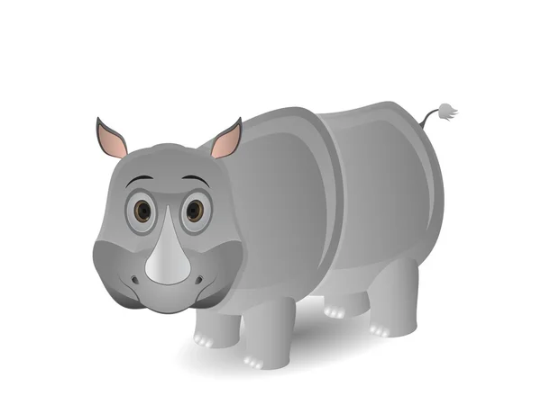 Rhino ilustrace izolované — Stockový vektor