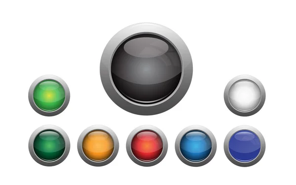 Blank Button Set — Stock Vector