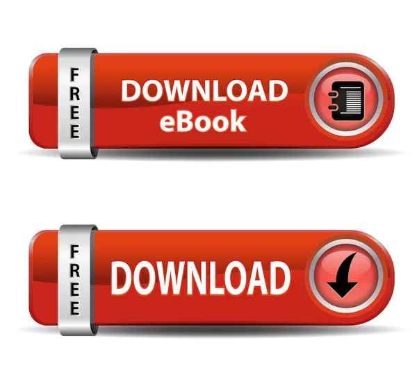 EBook-Buttons herunterladen — Stockvektor