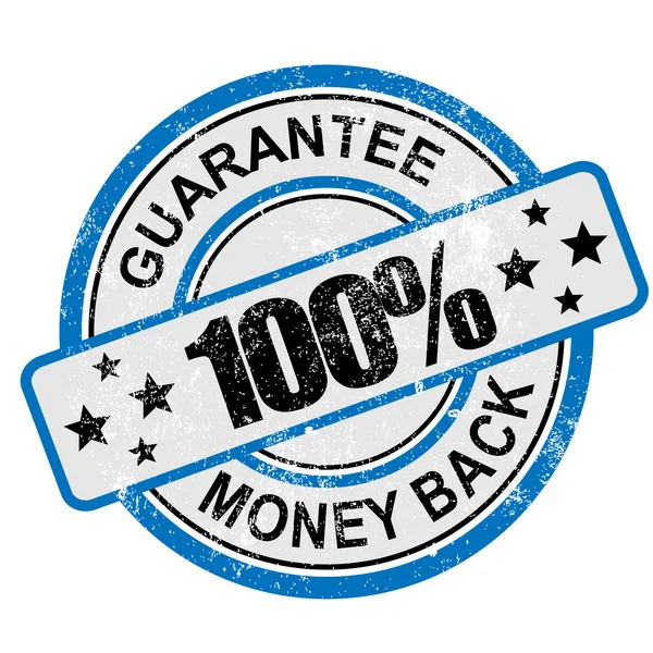 100 guarantee moneyback grunge — Stock Vector