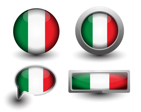 Symbole der italienischen Flagge — Stockvektor