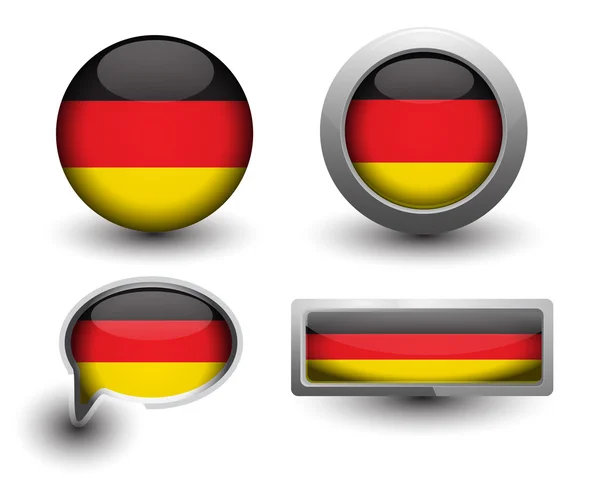 Duitsland vlag pictogrammen — Stockvector