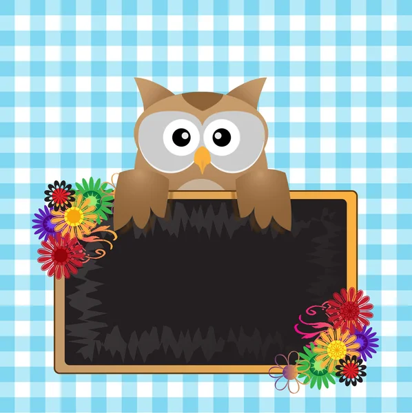 Baykuş ve yazı tahtası