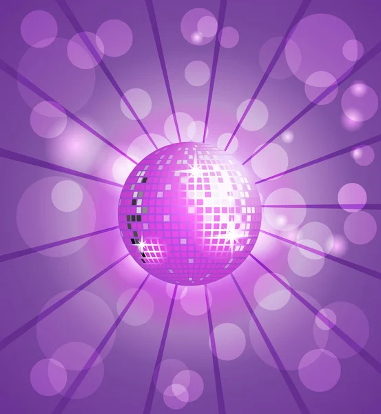 Boule disco violet — Image vectorielle