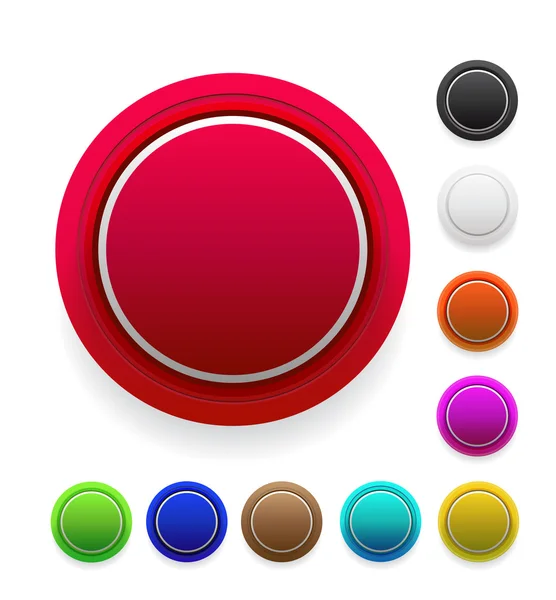 Circle Colorful Blank Buttons — Stock Vector