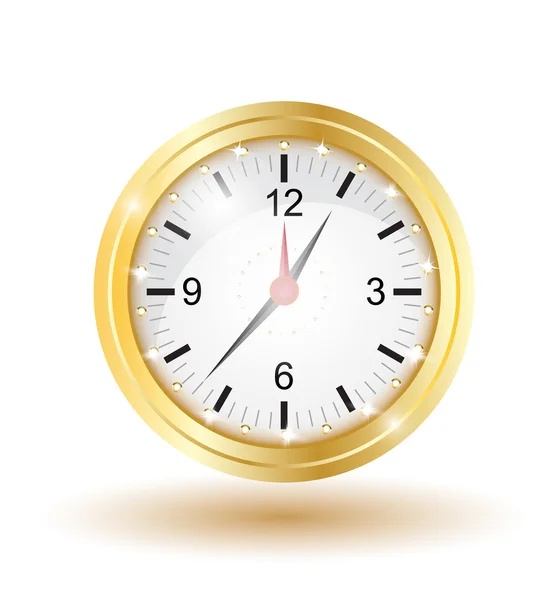 Reloj de oro 3d — Vector de stock