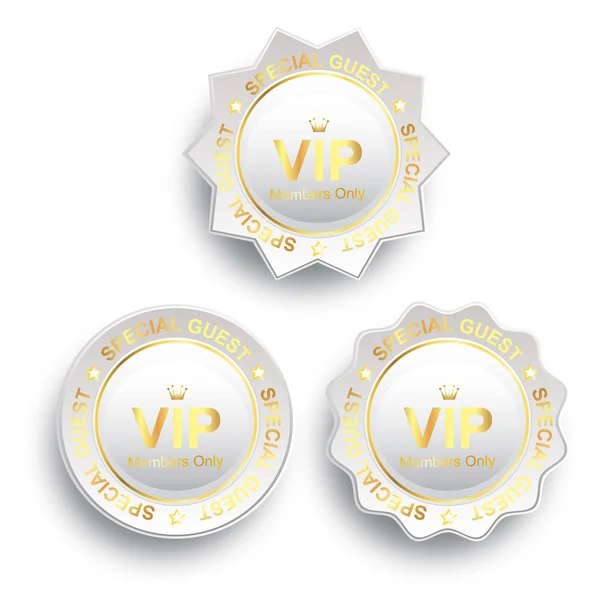 Signo Vip oro blanco — Vector de stock