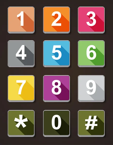Ikonen nummer telefon dial — Stock vektor