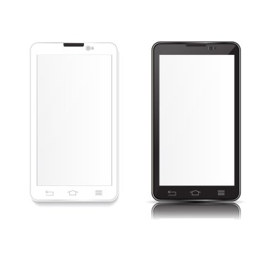 siyah ve beyaz android telefon