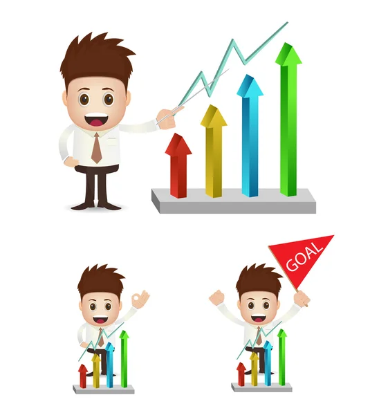 Marketing en statistiek grafiek — Stockvector