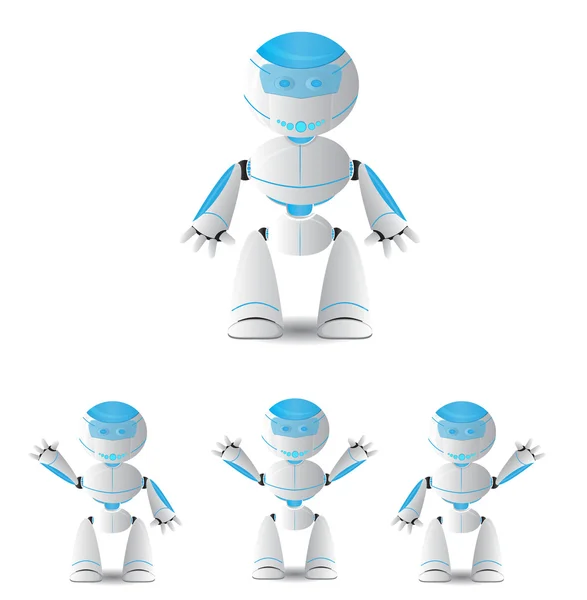 Sevimli çizgi robot karakter