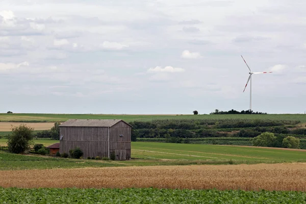 Landschap Met Tabaksschuurtje Speldenrad — Stockfoto