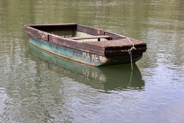 Piccola Barca Pesca Nel Reno — Foto Stock