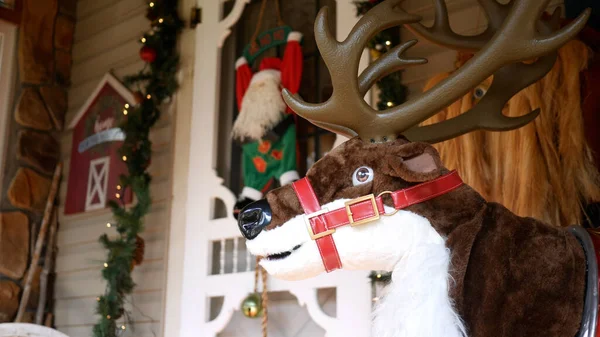 Doldurucu Vuruş Kuruluyor - Ren geyiği dekoruyla Noel Kapısı