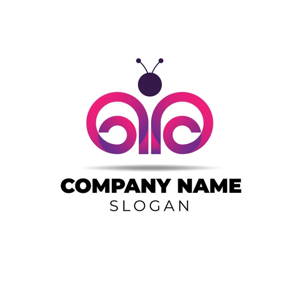 Butterfly Logo Konzept Vorlage Für Design Illustration Zum Aktienvektor — Stockvektor