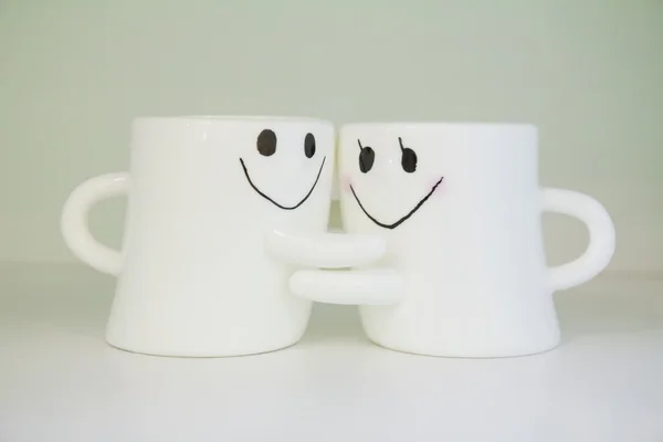 White funny mugs