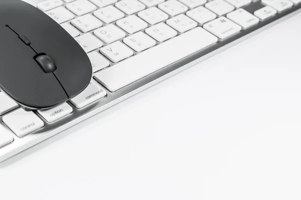 Keyboard and mouse on a white background — Stock Photo, Image