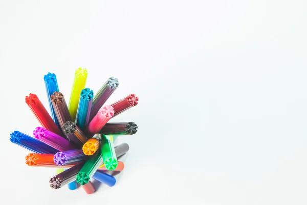 Markers on a white background — Stock Photo, Image